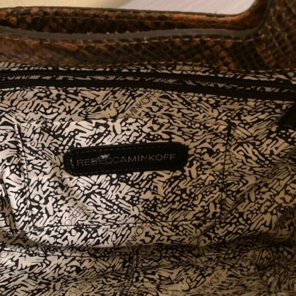 Rebecca Minkoff brown snakeskin clutch - Picture 3 of 4